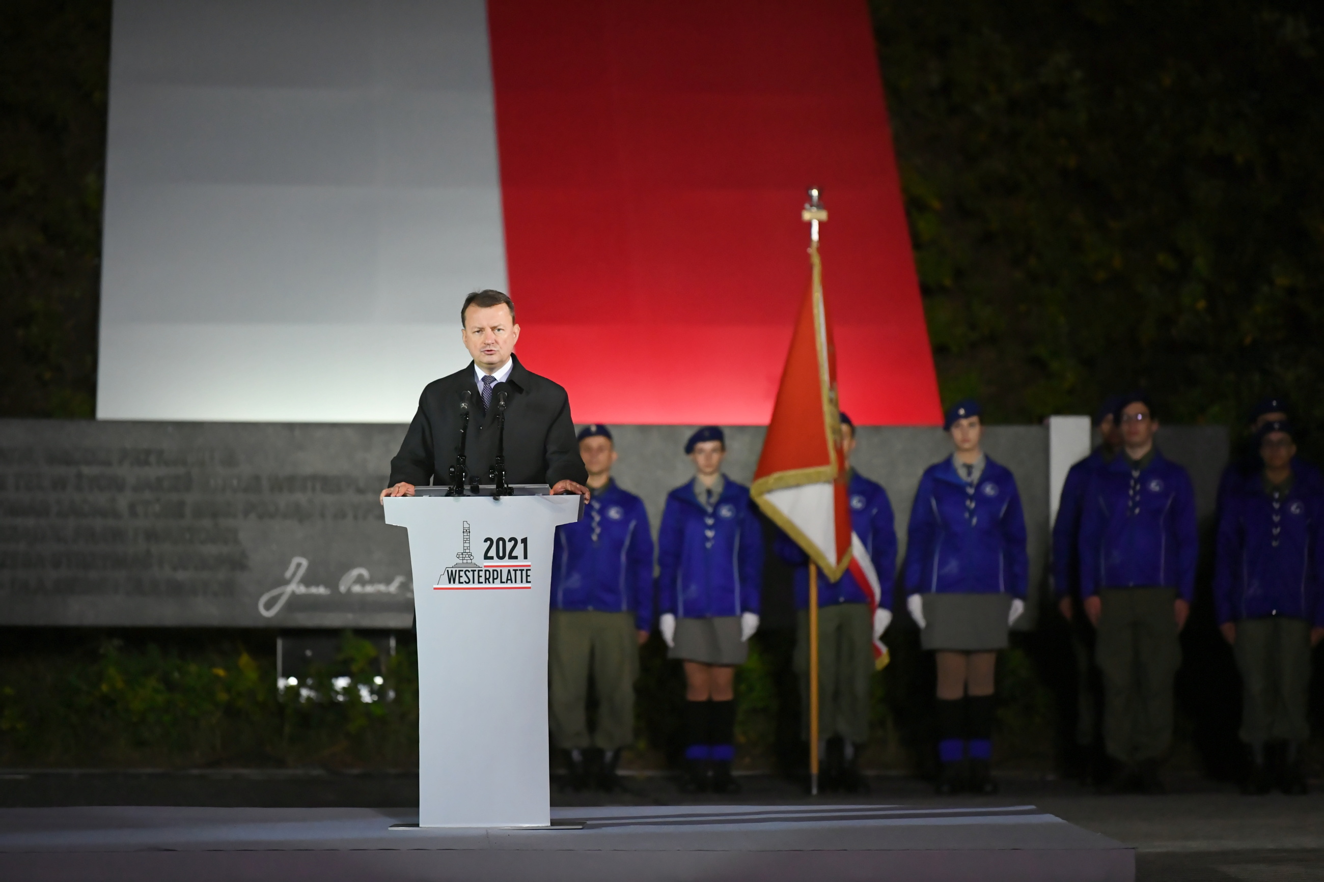 Szef MON Mariusz Błaszczak na Westerplatte