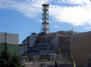 Blok czwarty reaktora. Elektrownia jądrowa w Czarnobylu