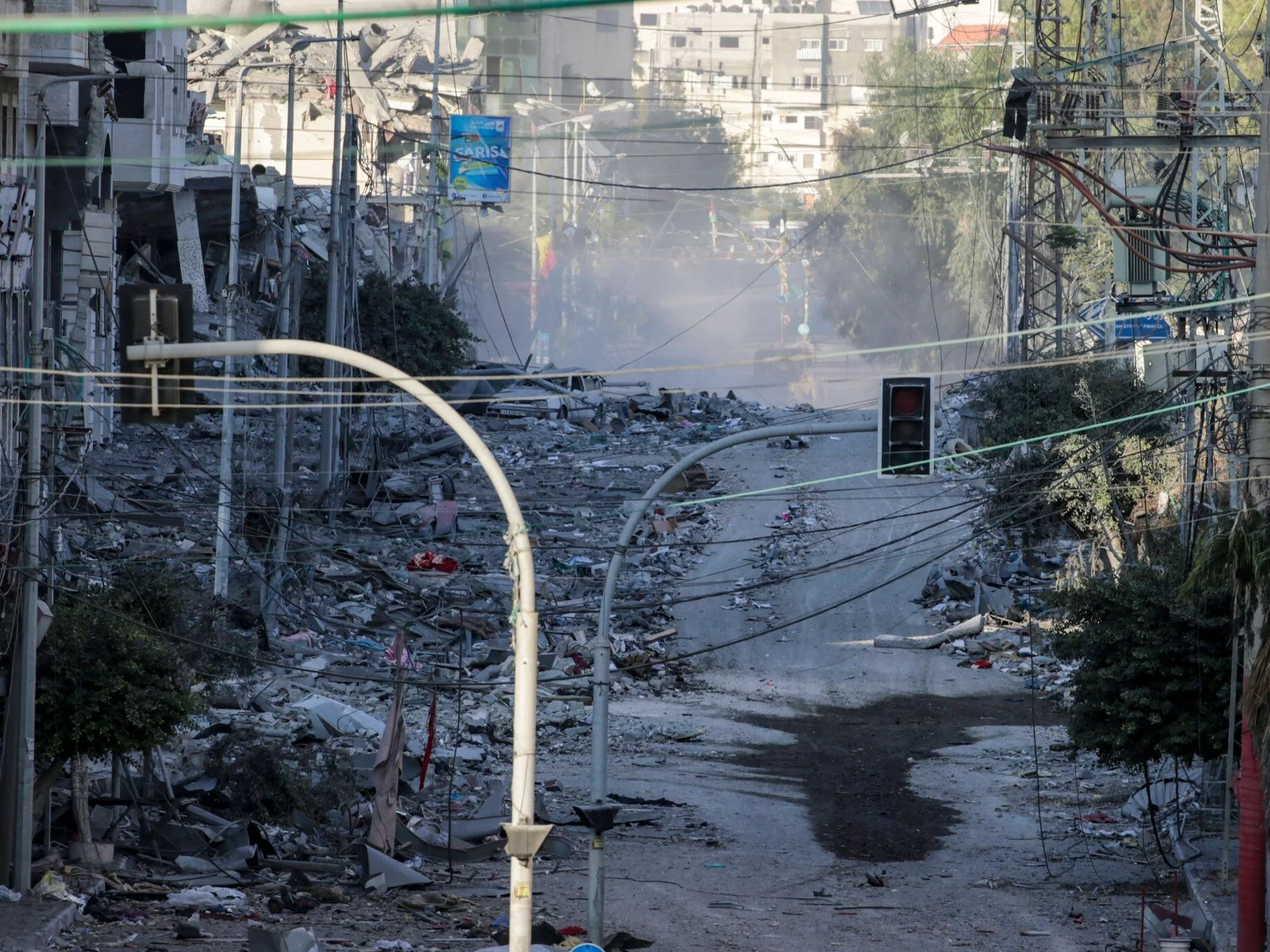 Zniszczenia w Strefie Gazy po izraelskich bombardowaniach