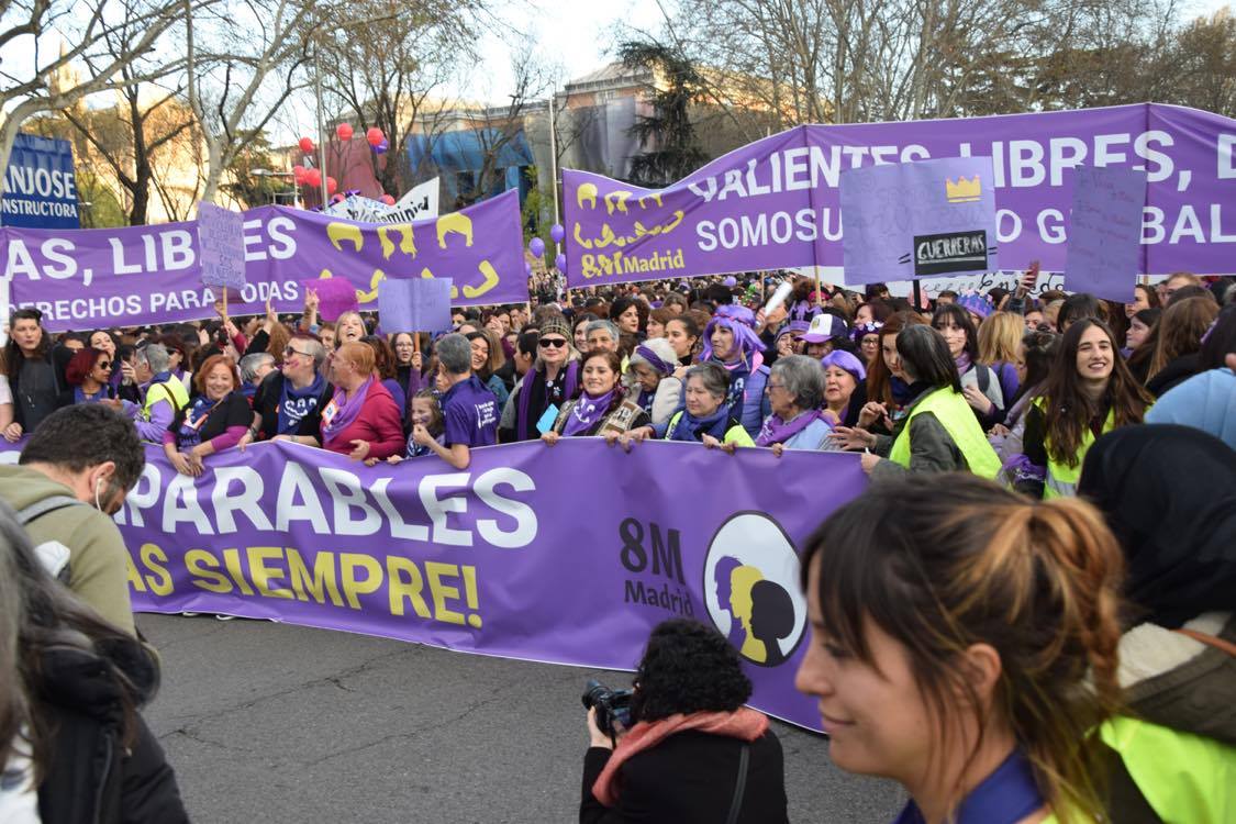 Protesty feministek w Hiszpanii