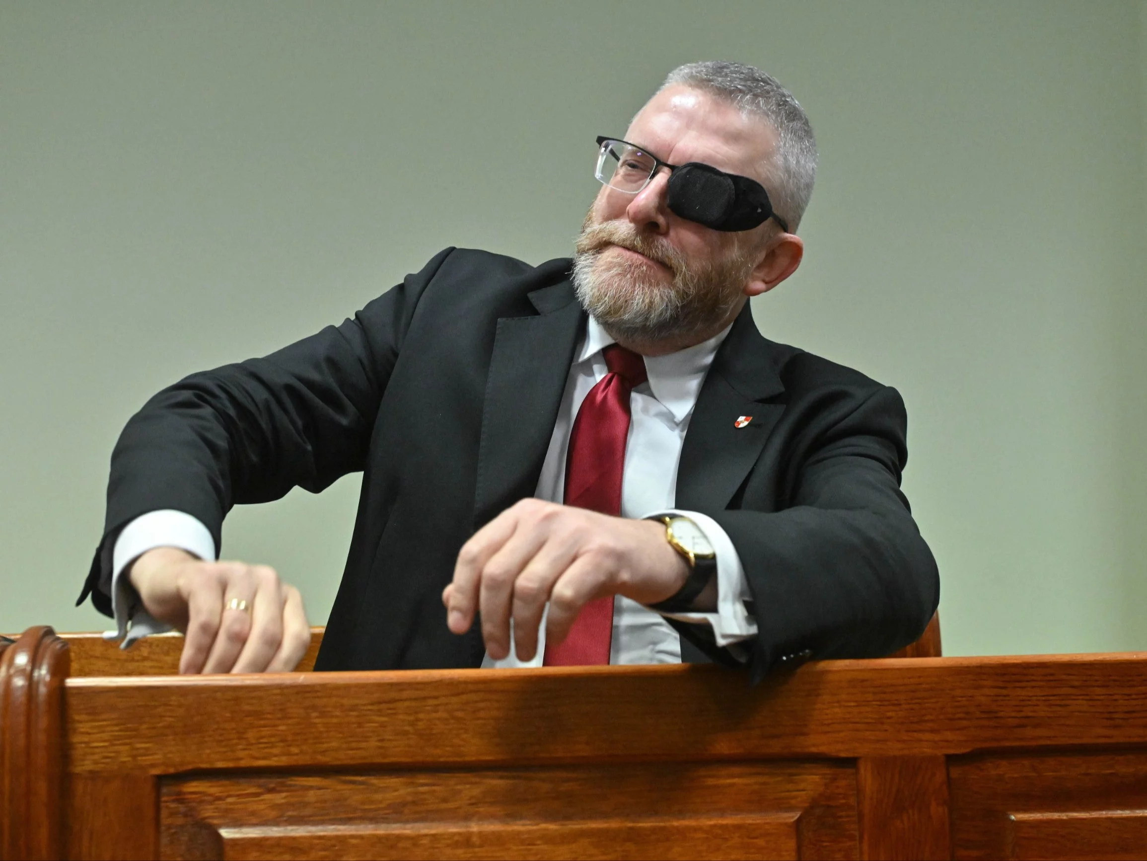 Prezes Konfederacji Korony Polskiej, europoseł Grzegorz Braun