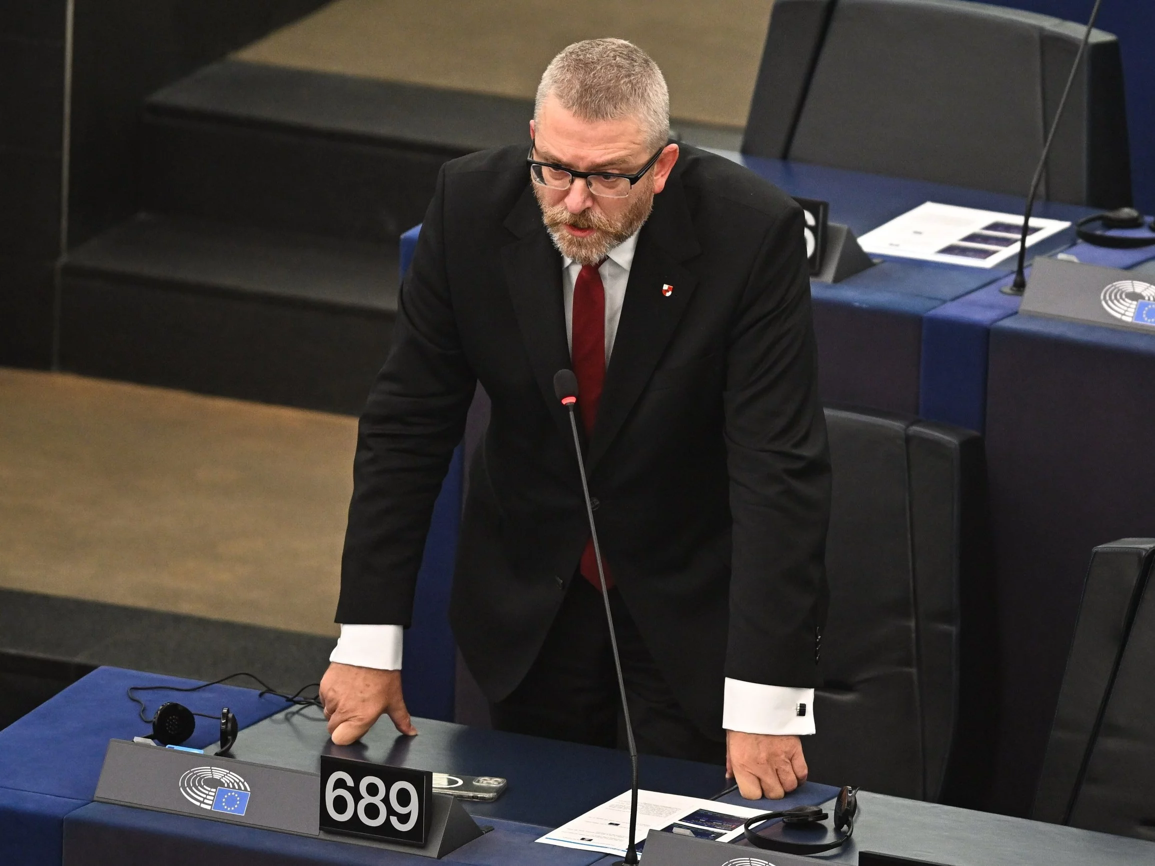 Polski europoseł do Parlamentu Europejskiego Grzegorz Braun