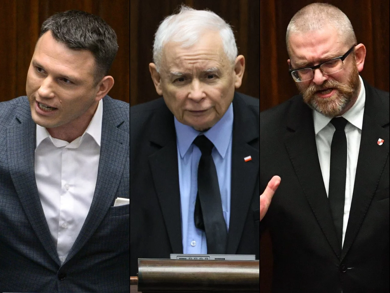 Sławomir Mentzen, Jarosław Kaczyński, Grzegorz Braun