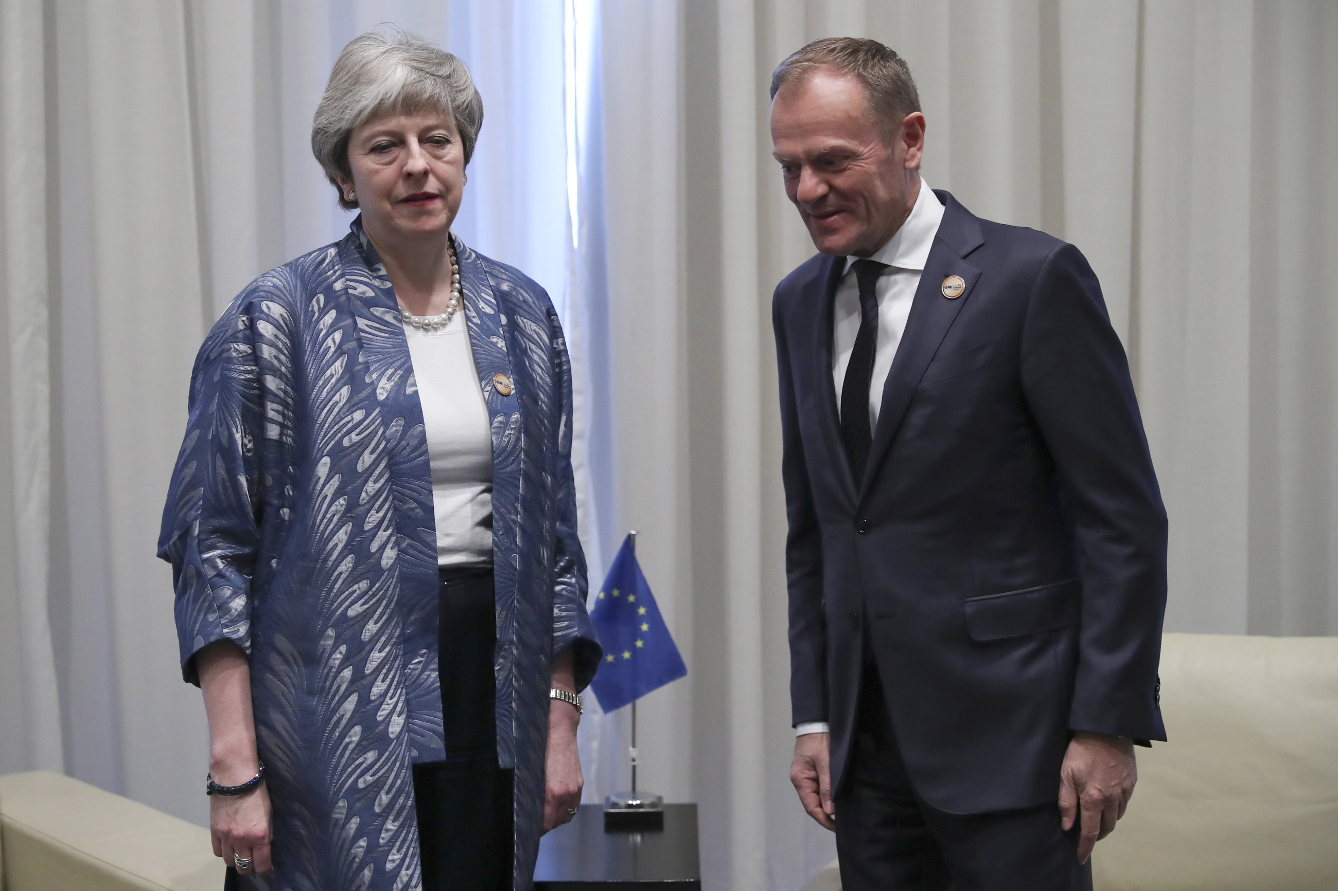 Theresa May i Donald Tusk