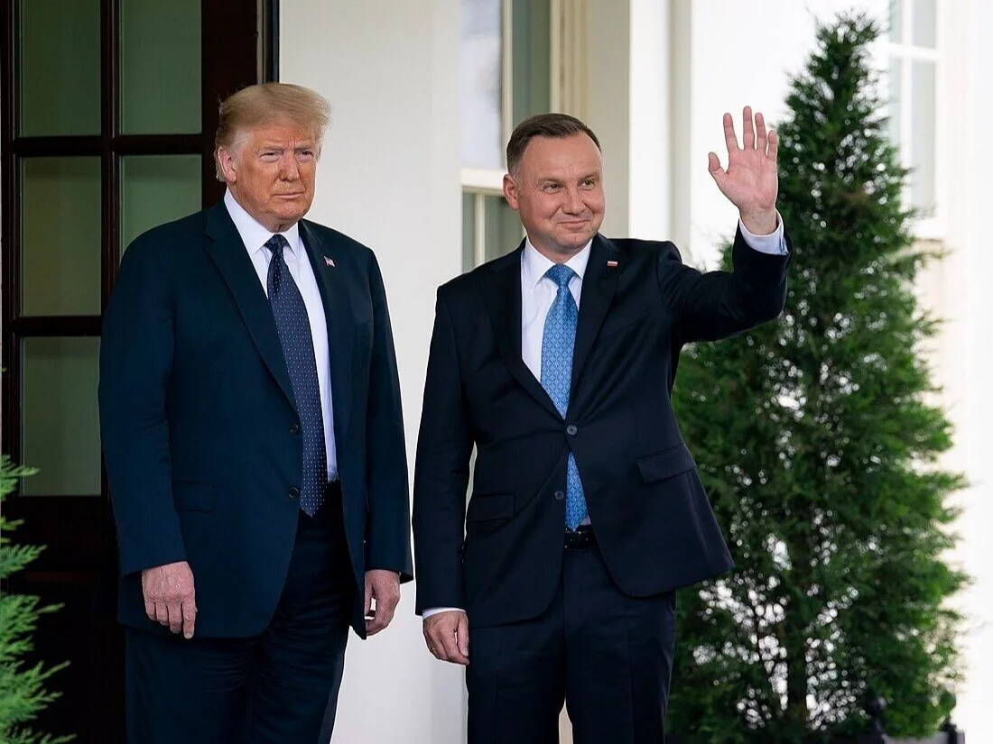 Andrzej Duda i Donald Trump podczas spotkania w Białym Domu, czerwiec 2020 r.