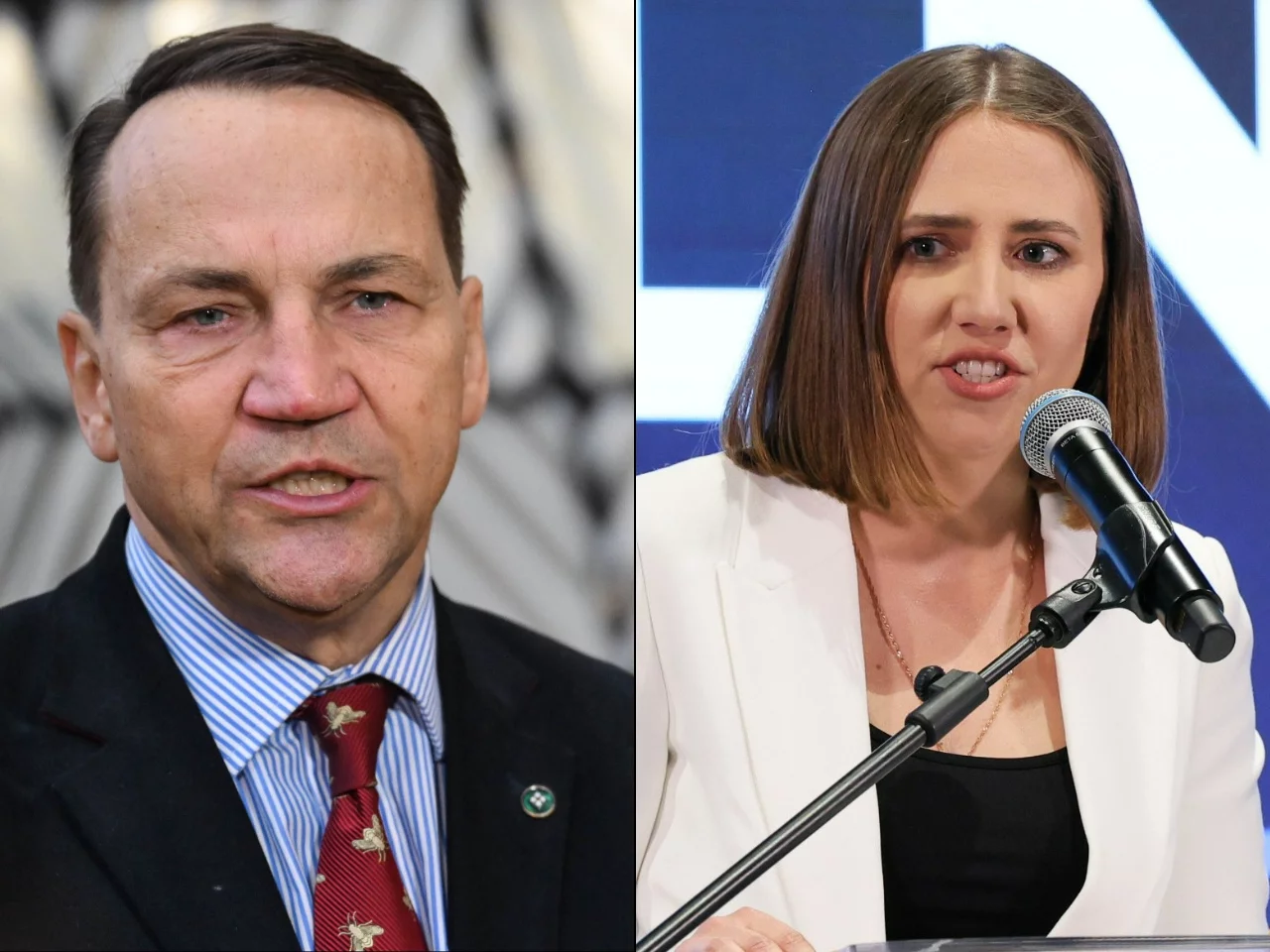 Anna Bryłka i Radosław Sikorski