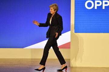 Brytyjska premier Theresa May podczas konwencji Partii Konserwatywnej w Birmingham.