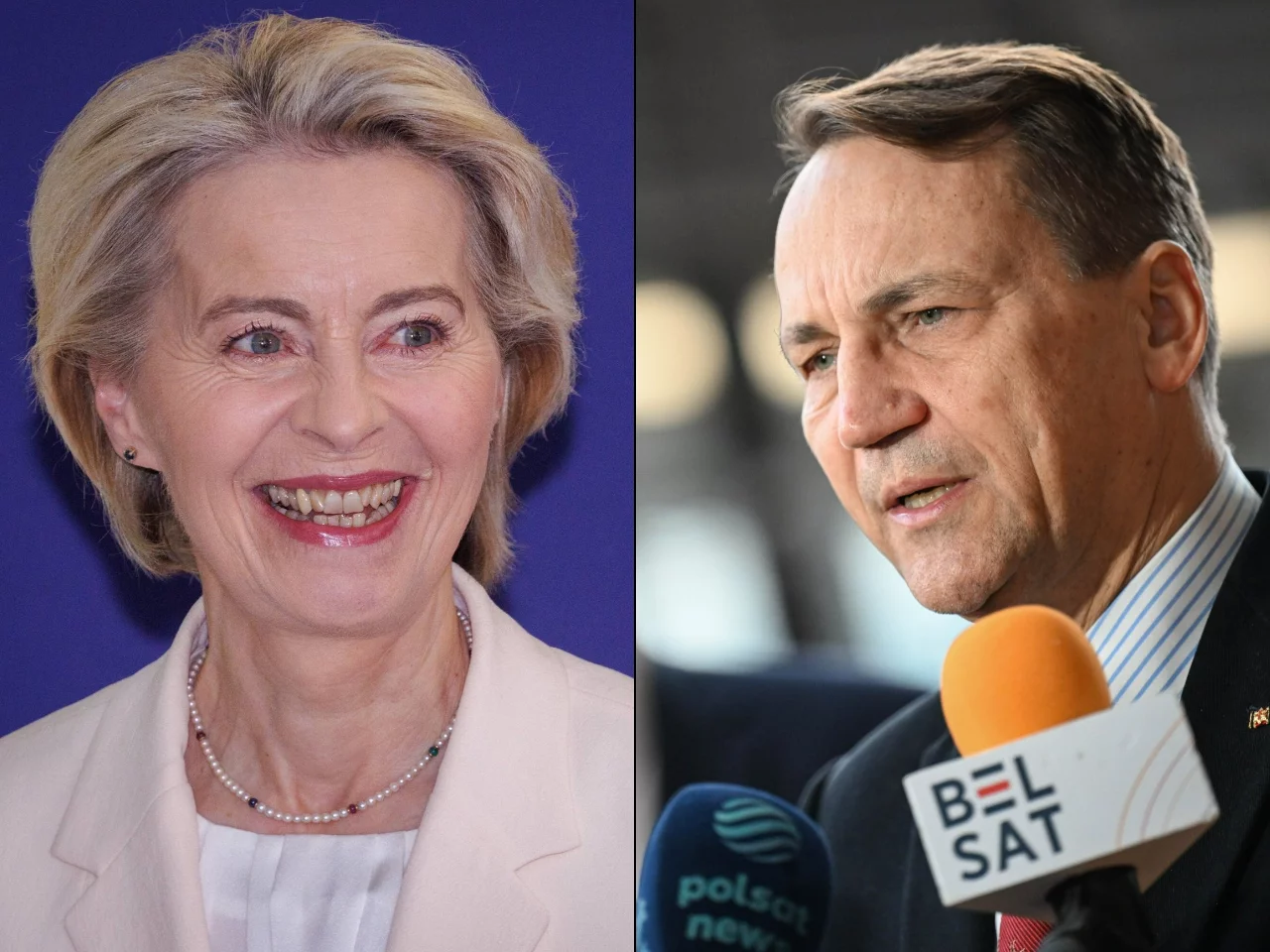 Ursula von der Leyen i Radosław Sikorski