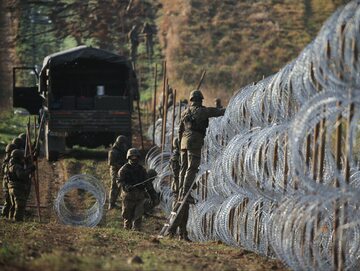 Budowa tymczasowej zapory na granicy z obwodem kaliningradzkim