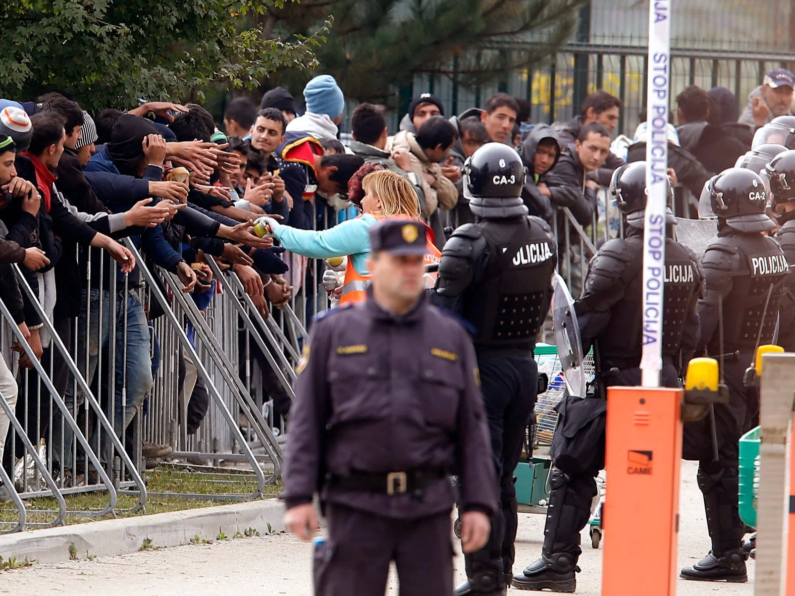 Migranci w Słowenii (zdjęcie archiwalne)