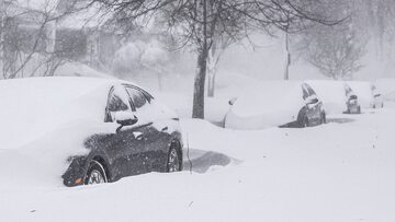 Burze śnieżne w Buffalo w stanie Nowy Jork