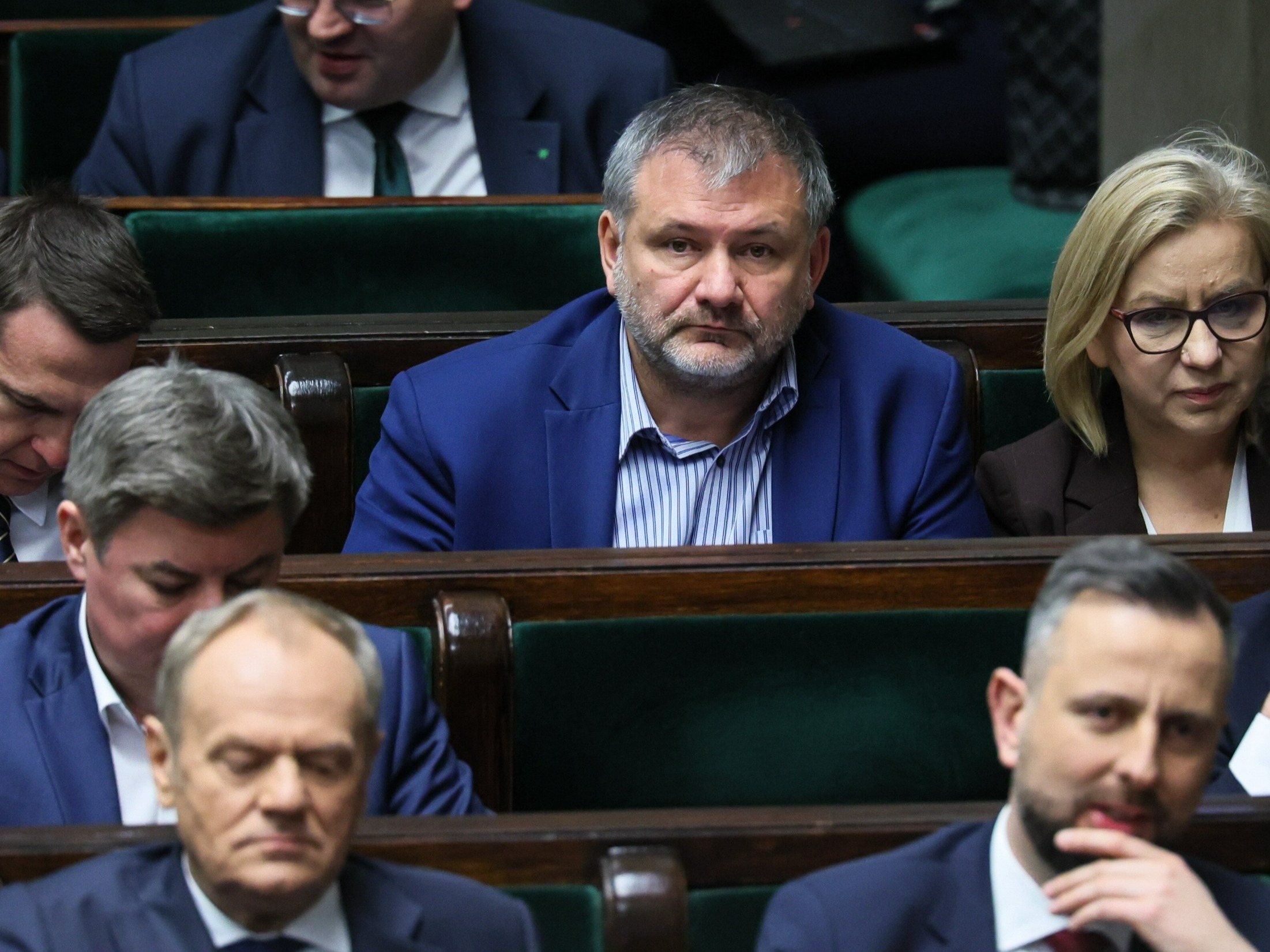 Ministrowie rządu Donalda Tuska na sali plenarnej Sejmu