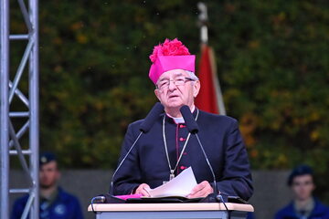 Były metropolita gdański abp Sławoj Leszek Głódź na Westerplatte