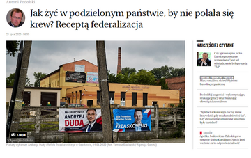 Były wiceszef MSWiA proponuje w "Wyborczej" federalizację Polski