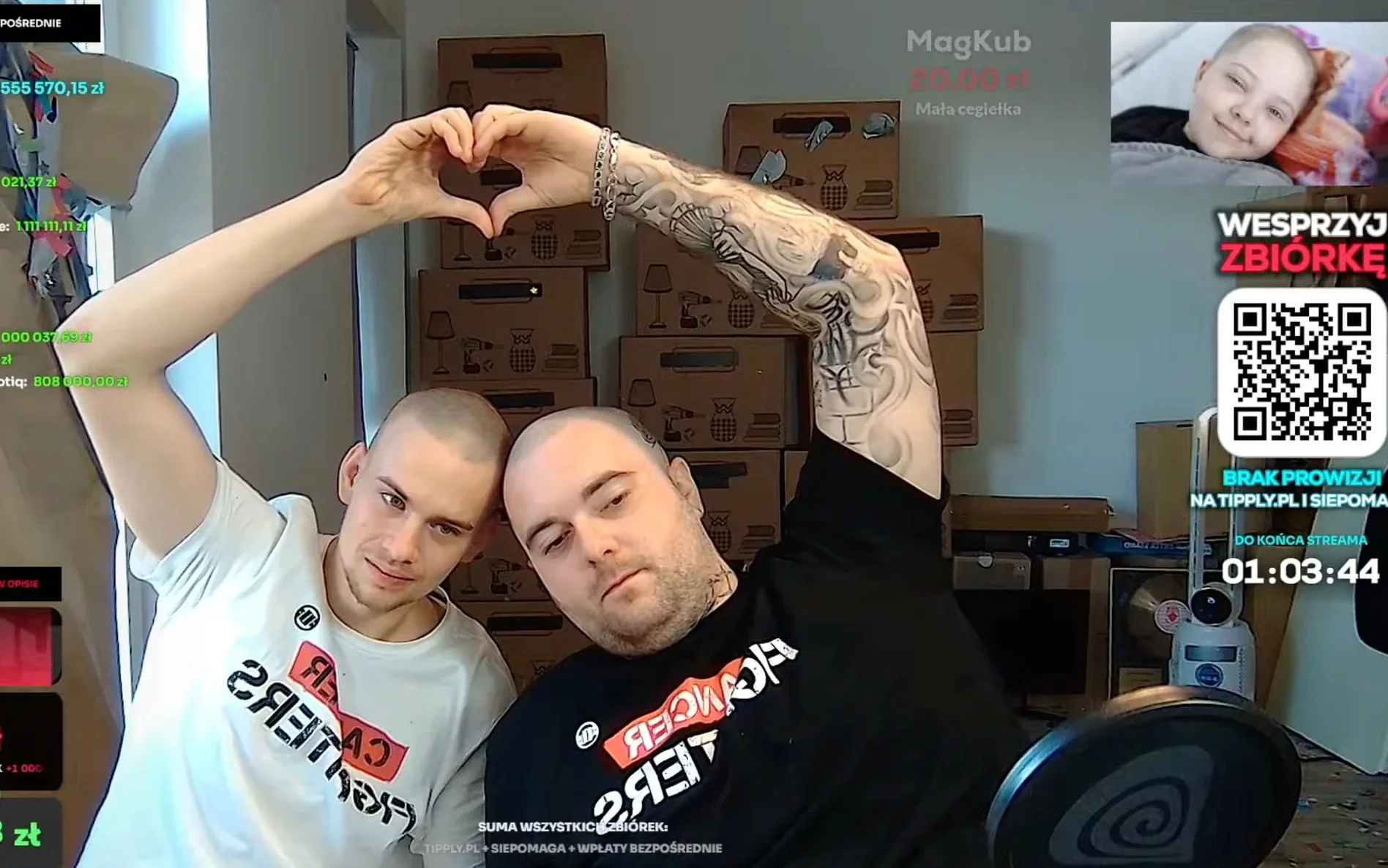 Youtuber Łatwogang i raper Bedoes zapoczątkowali gigantyczną zbiórkę na YouTube