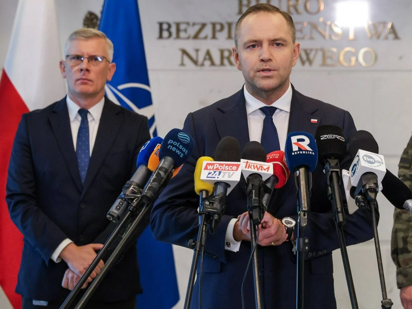 Były szef BBN Sławomir Cenckiewicz i prezydent Karol Nawrocki