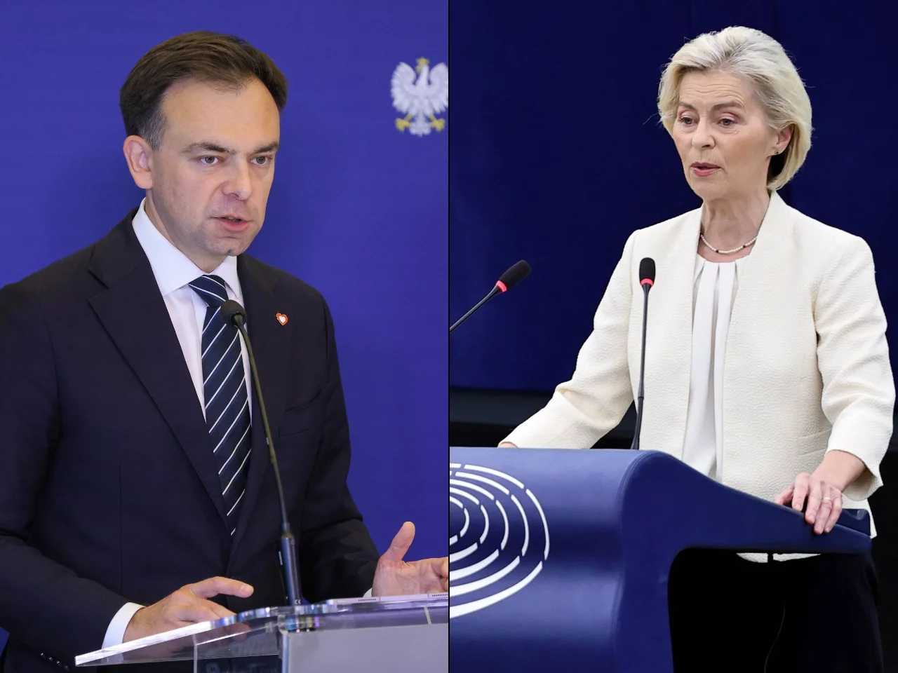 Minister Andrzej Domański, przewodnicząca KE Ursula von der Leyen