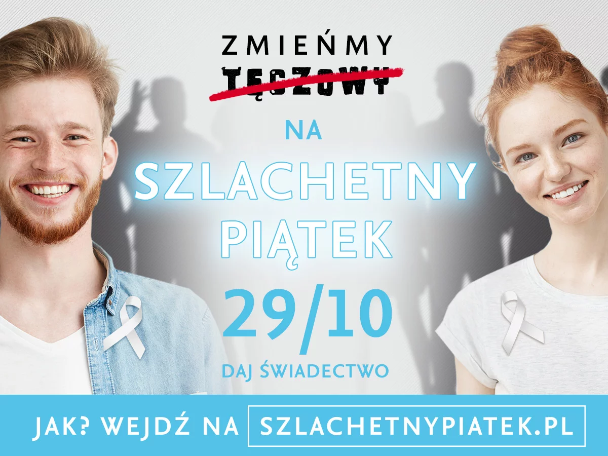 Plakat promujący akcję "Szlachetny Piątek"