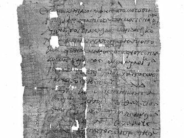 Certyfikat urodzenia dziewczynki o imieniu Herennia Gemella z 13 sierpnia roku Pańskiego 128, z Aleksandrii w Egipcie. Tabliczka woskowa