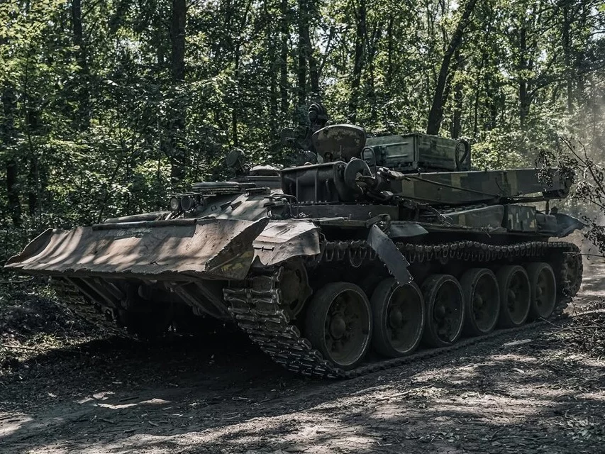 Wojna na Ukrainie. Czołg wojsk ukraińskich.