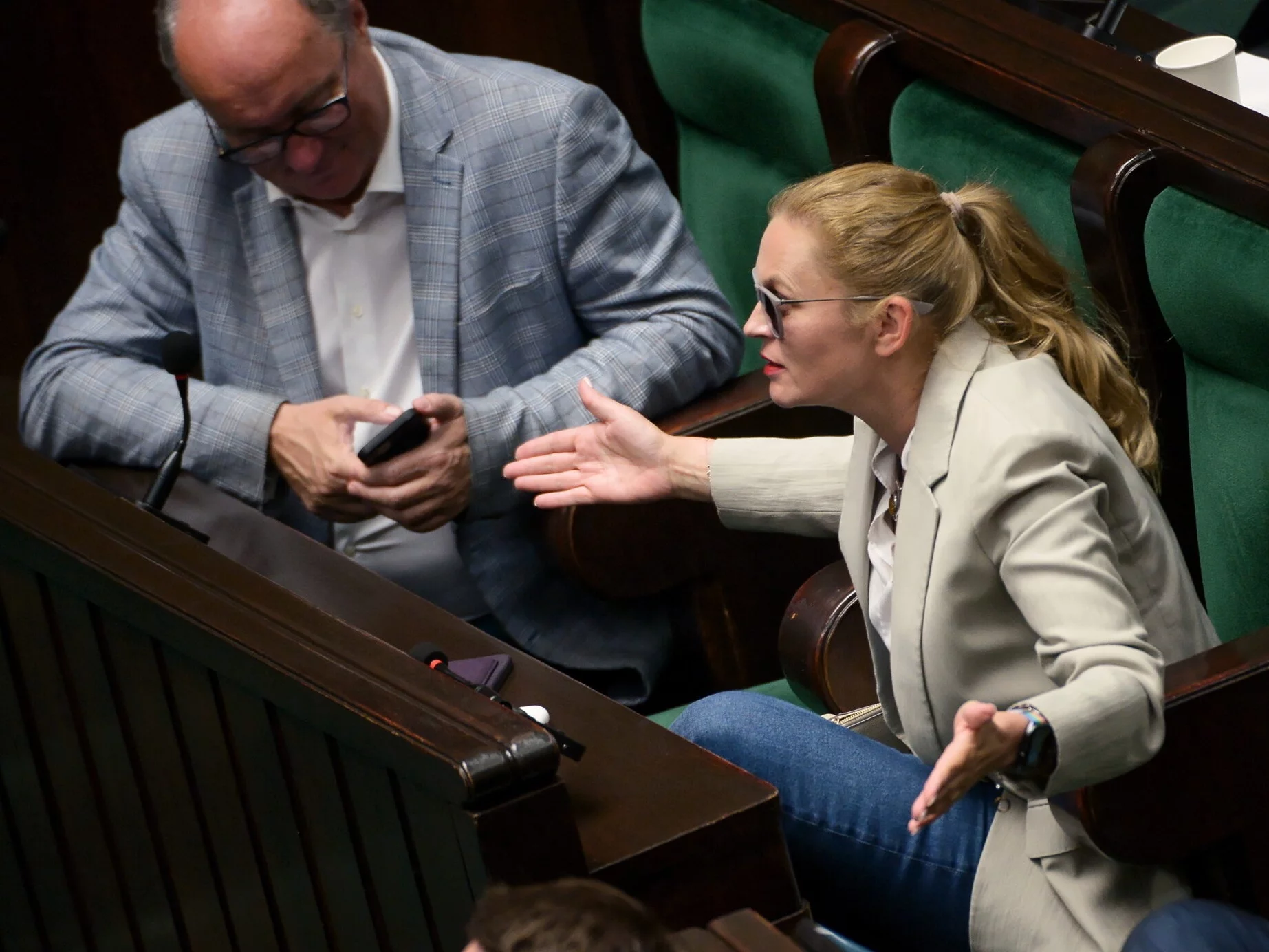 Włodzimierz Czarzasty (L) i Barbara Nowacka (P)