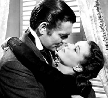 Clark Gable i Vivien Leigh w filmie "Przeminęło z wiatrem"