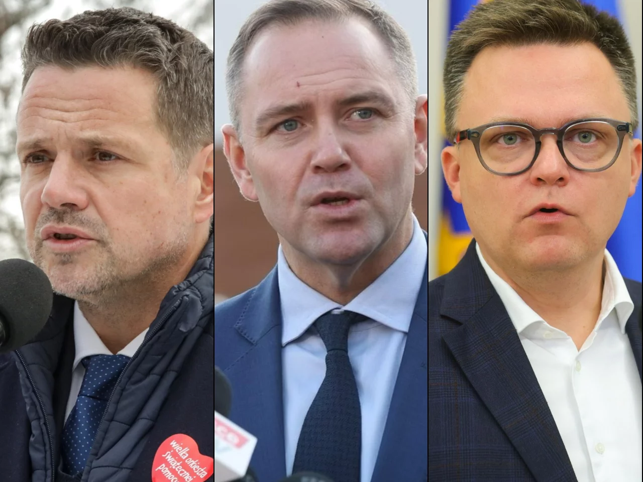 Rafał Trzaskowski, Karol Nawrocki i Szymon Hołownia