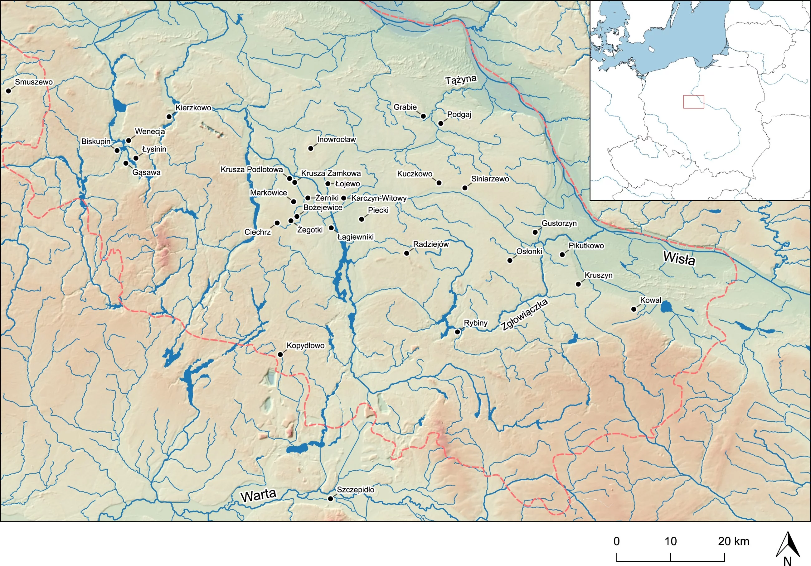 Kujawy. Stanowiska archeologiczne z zachowanymi pochówkami