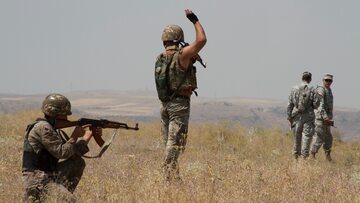 Ćwiczenia żołnierzy armeńskich i amerykańskich w Armenii, sierpień 2015 r.
