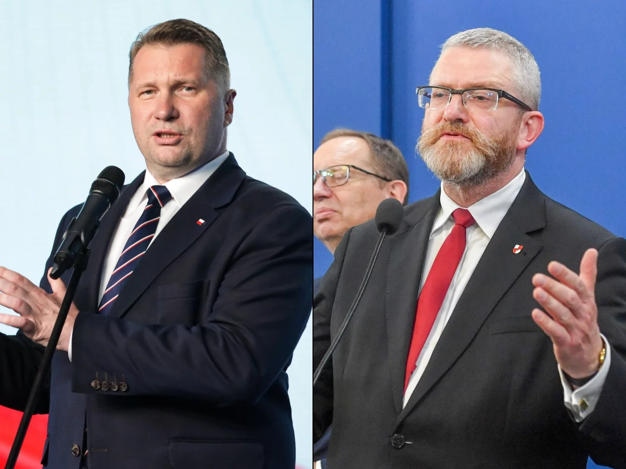 Przemysław Czarnek (PiS) i Grzegorz Braun (Konfederacja Korony Polskiej)
