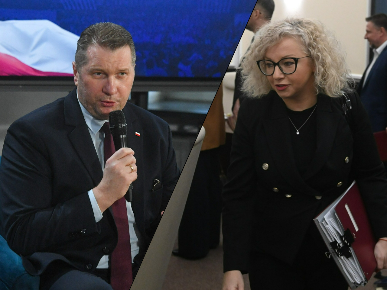 Przemysław Czarnek i Katarzyna Kotula