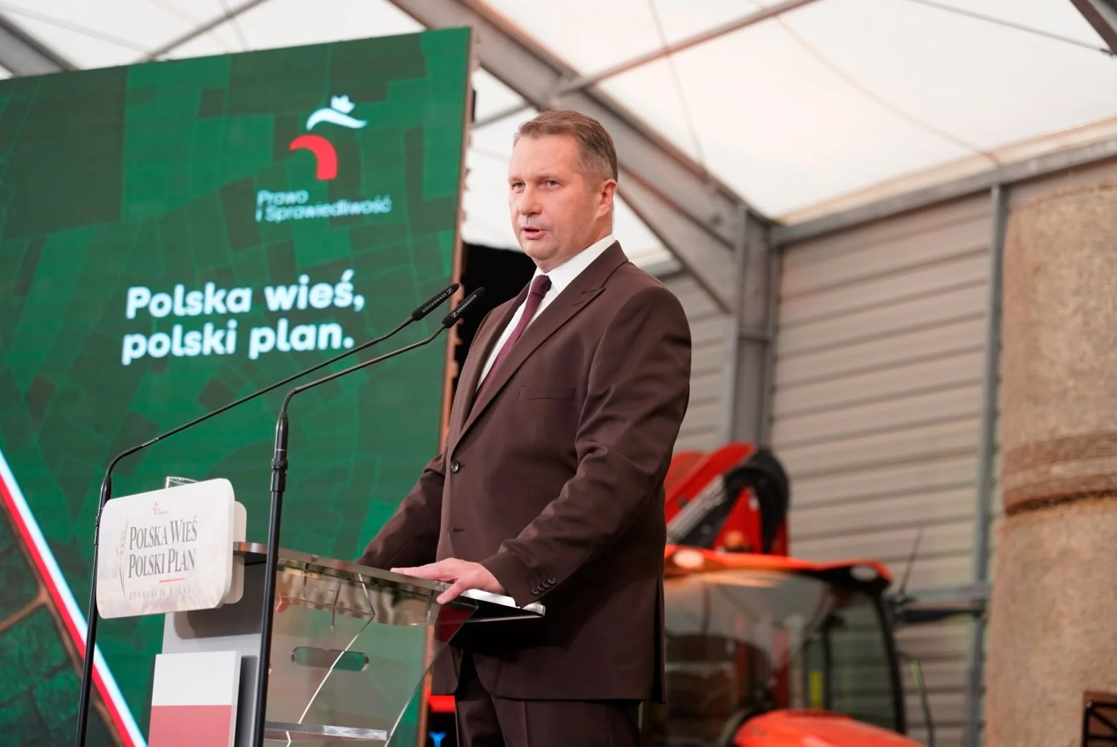 Przemysław Czarnek podczas konwencji PiS dot. rolnictwa