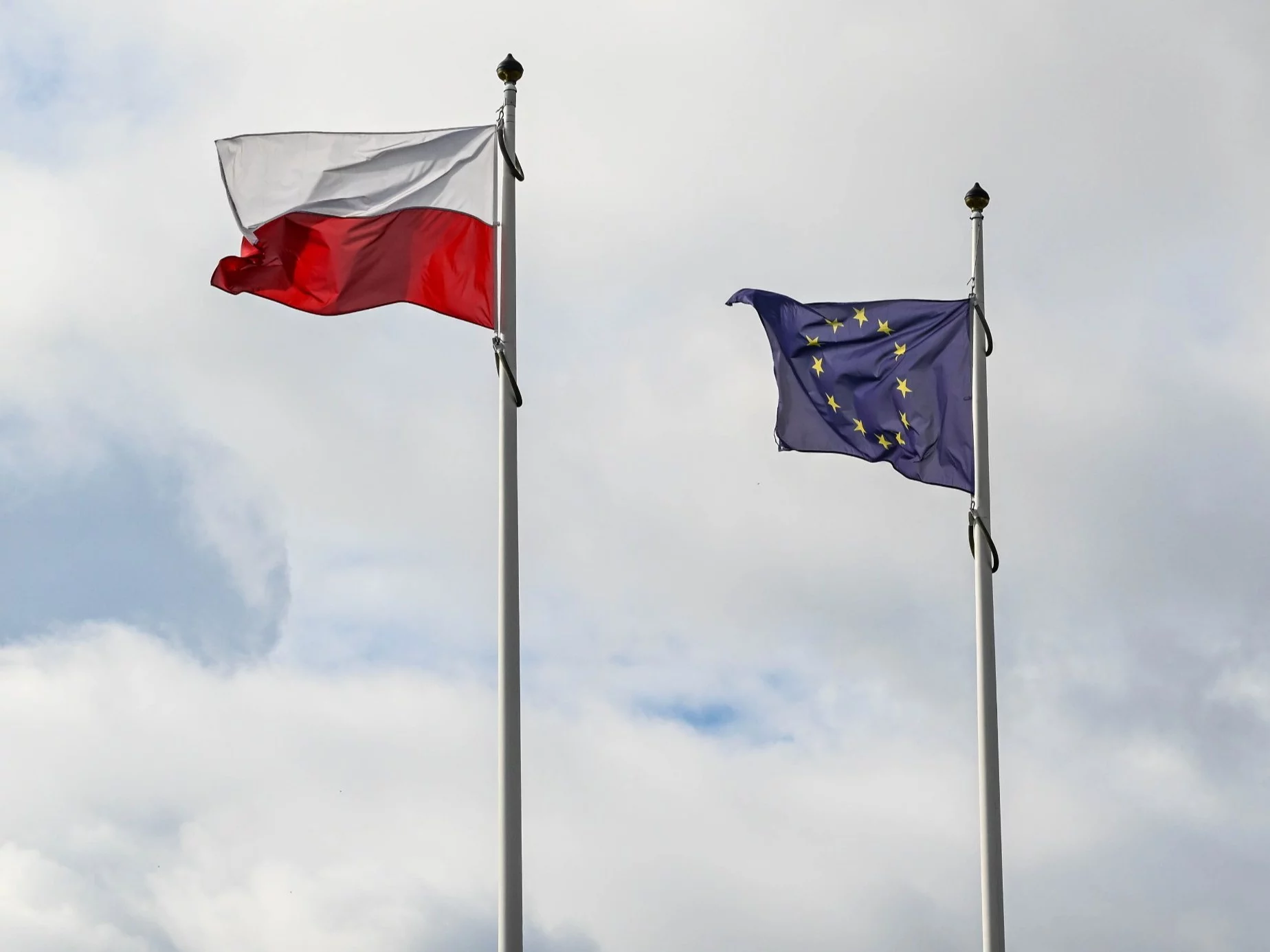 Flaga Polski i UE