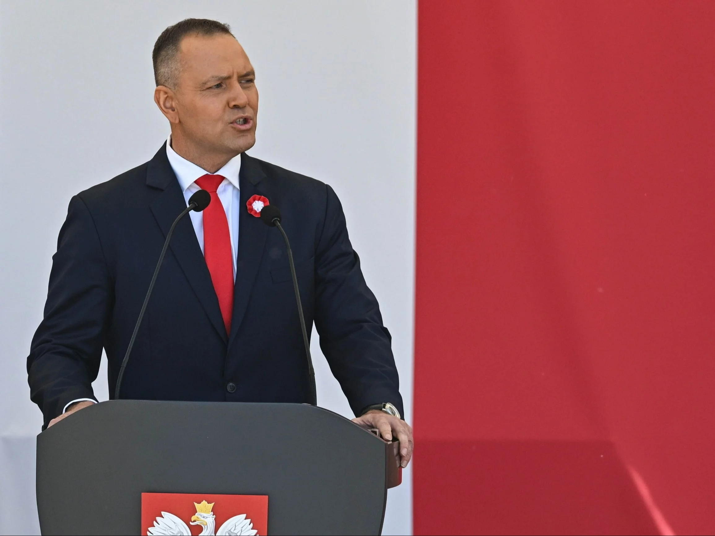 Święto Narodowe Trzeciego Maja. Prezydent Karol Nawrocki przemawia podczas uroczystości na Placu Zamkowym w Warszawie