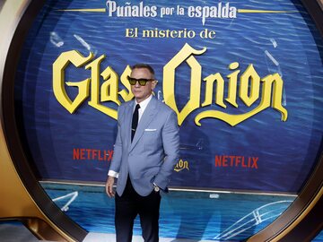 Daniel Craig na premierze "Glass Onion" w Madrycie