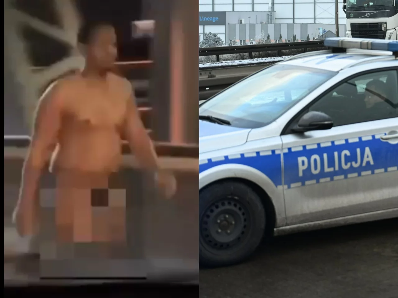 Nagi czarnoskóry mężczyzna szedł w Toruniu nocą w kierunku kobiety