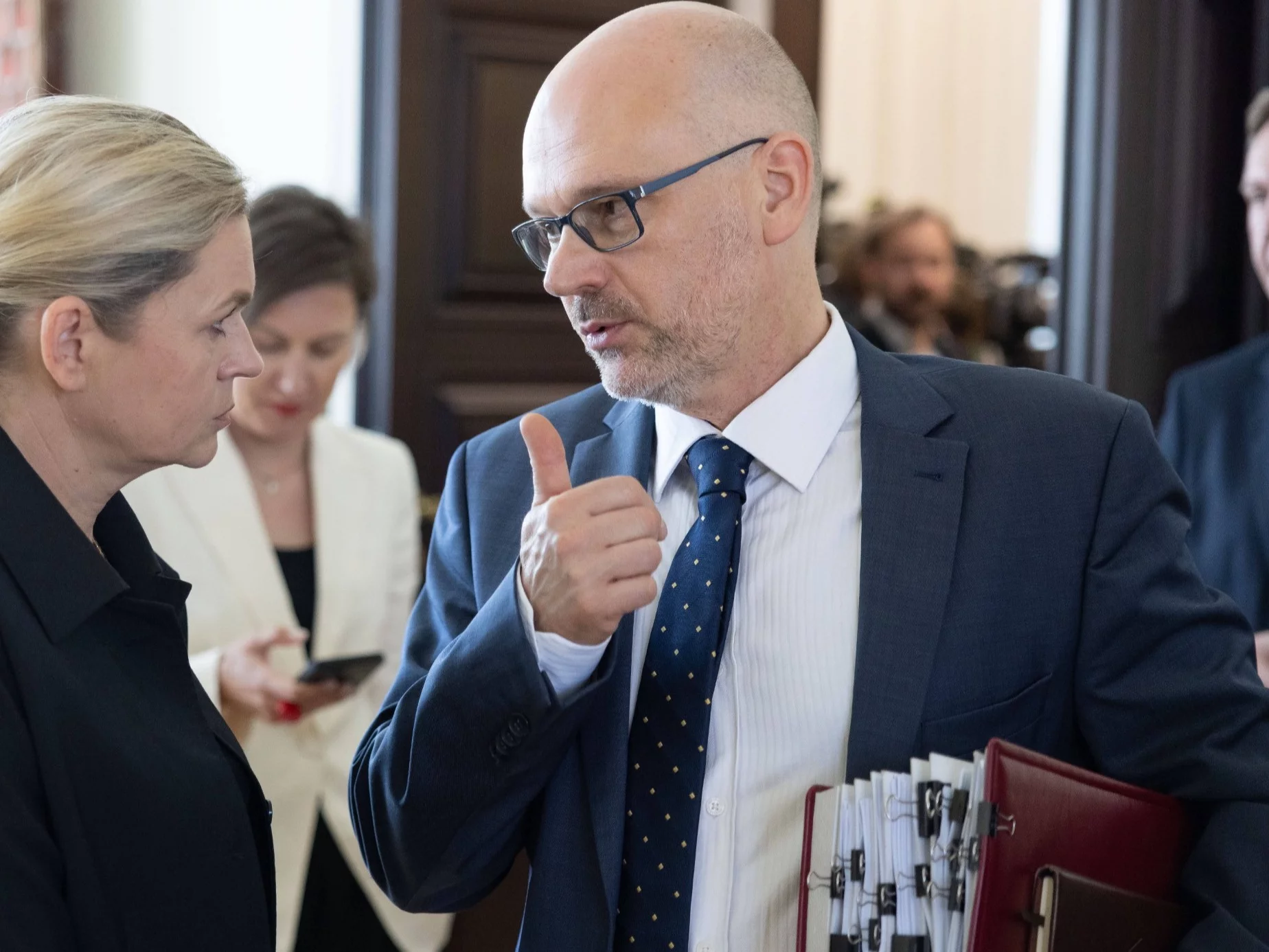 Maciej Berek na posiedzeniu rządu