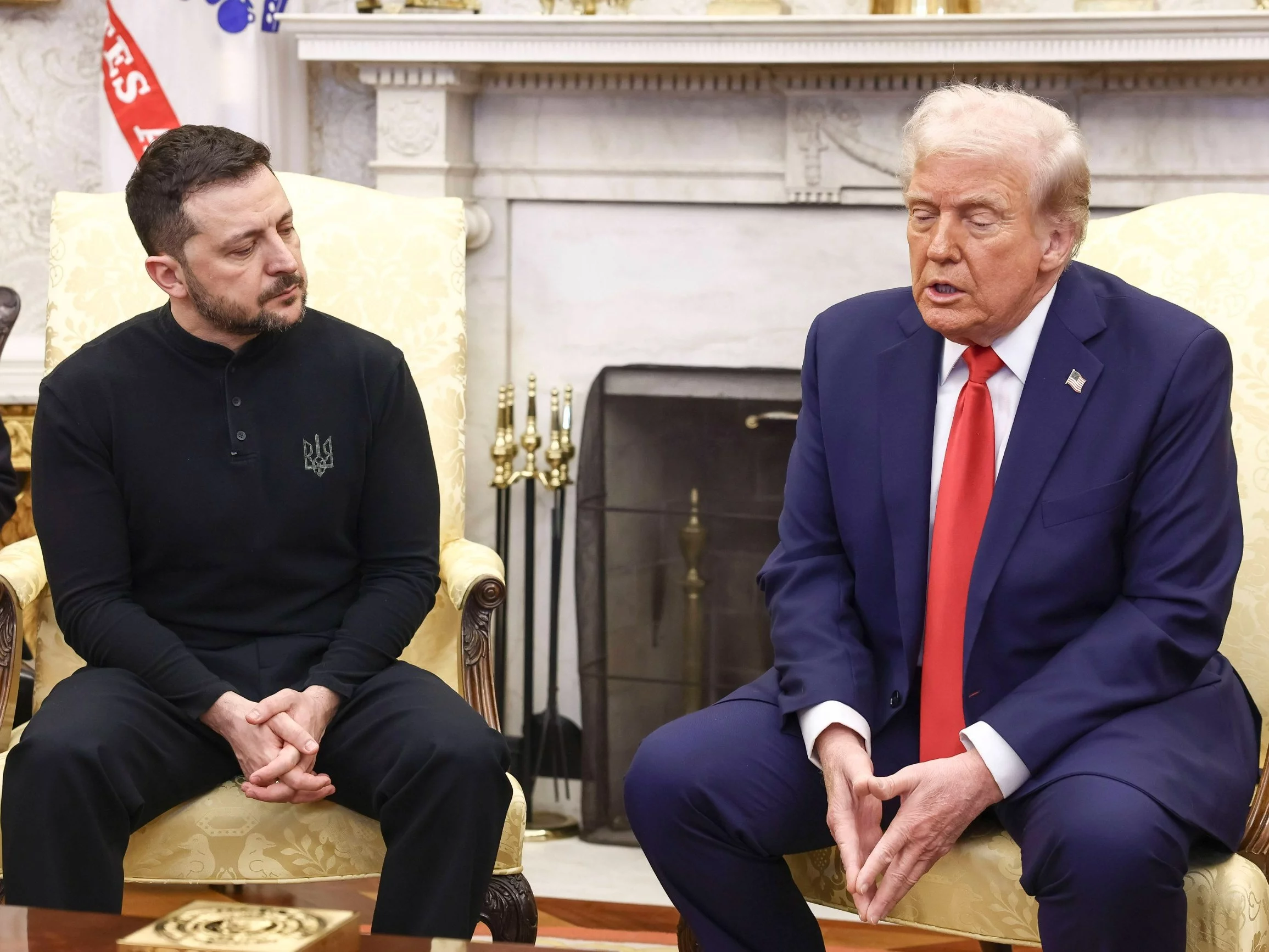 Prezydent Ukrainy Wołodymyr Zełenski i prezydent USA Donald Trump