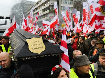 Demonstracja rolników w Warszawie