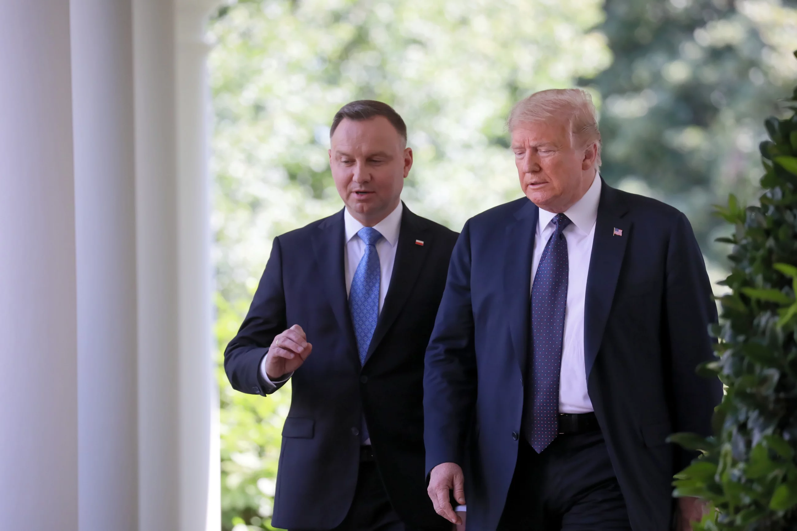 Prezydent Andrzej Duda i prezydent Donald Trump