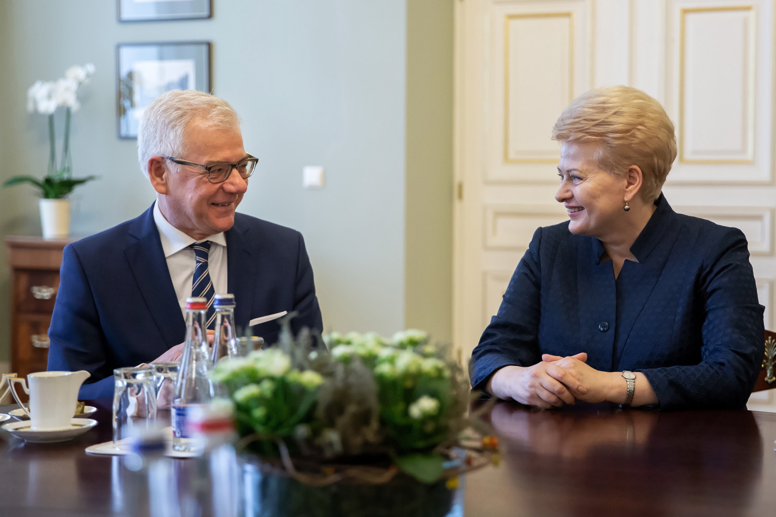 Szef MSZ Jacek Czaputowicz i prezydent Litwy Dalia Grybauskaite