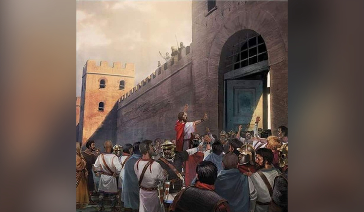 Didiusz Julianus podczas "licytacji" cesarskiego tronu