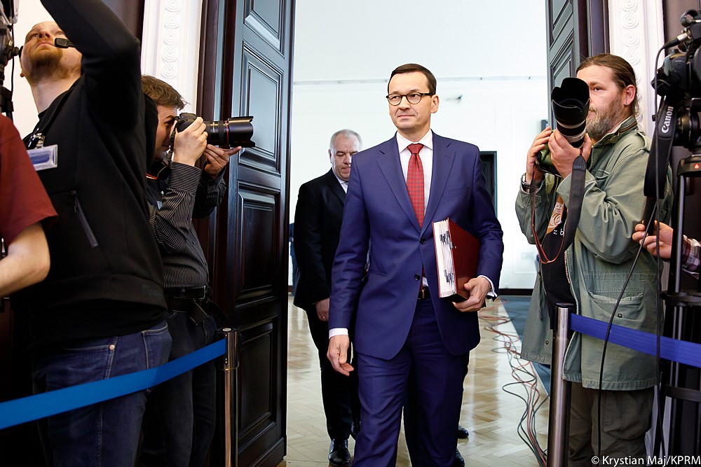 Mateusz Morawiecki na posiedzeniu rządu