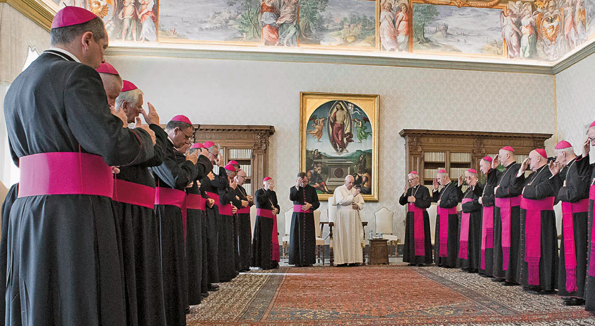 Audiencja polskich biskupów u papieża Franciszka, 28 października 2021 r.