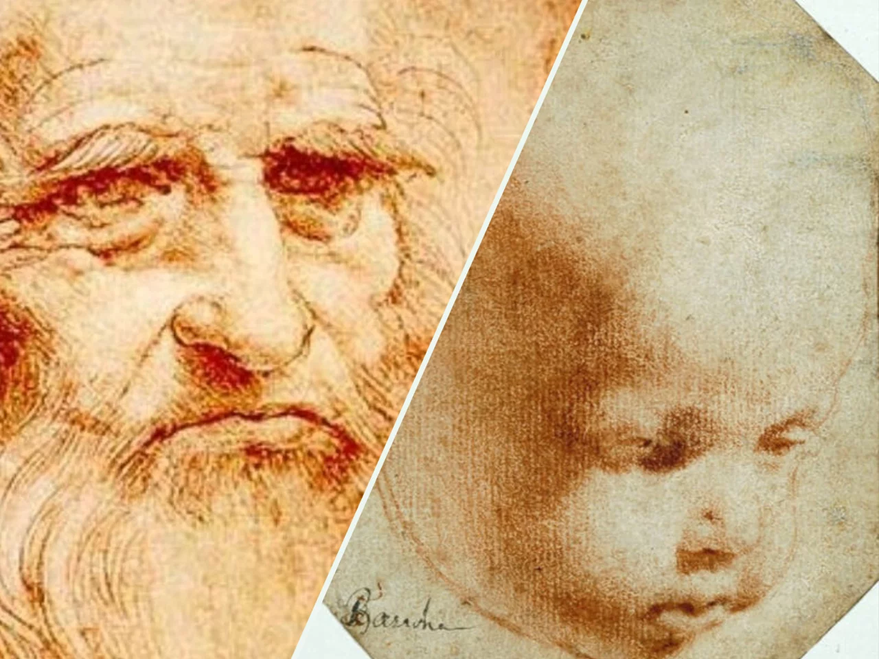 Leonardo da Vinci  /  Obraz „Świętego Dzieciątka” (prawdopodobnie) Leonarda da Vinci z książki „Święte Dzieciątko Leonarda” Freda R. Kline’a
