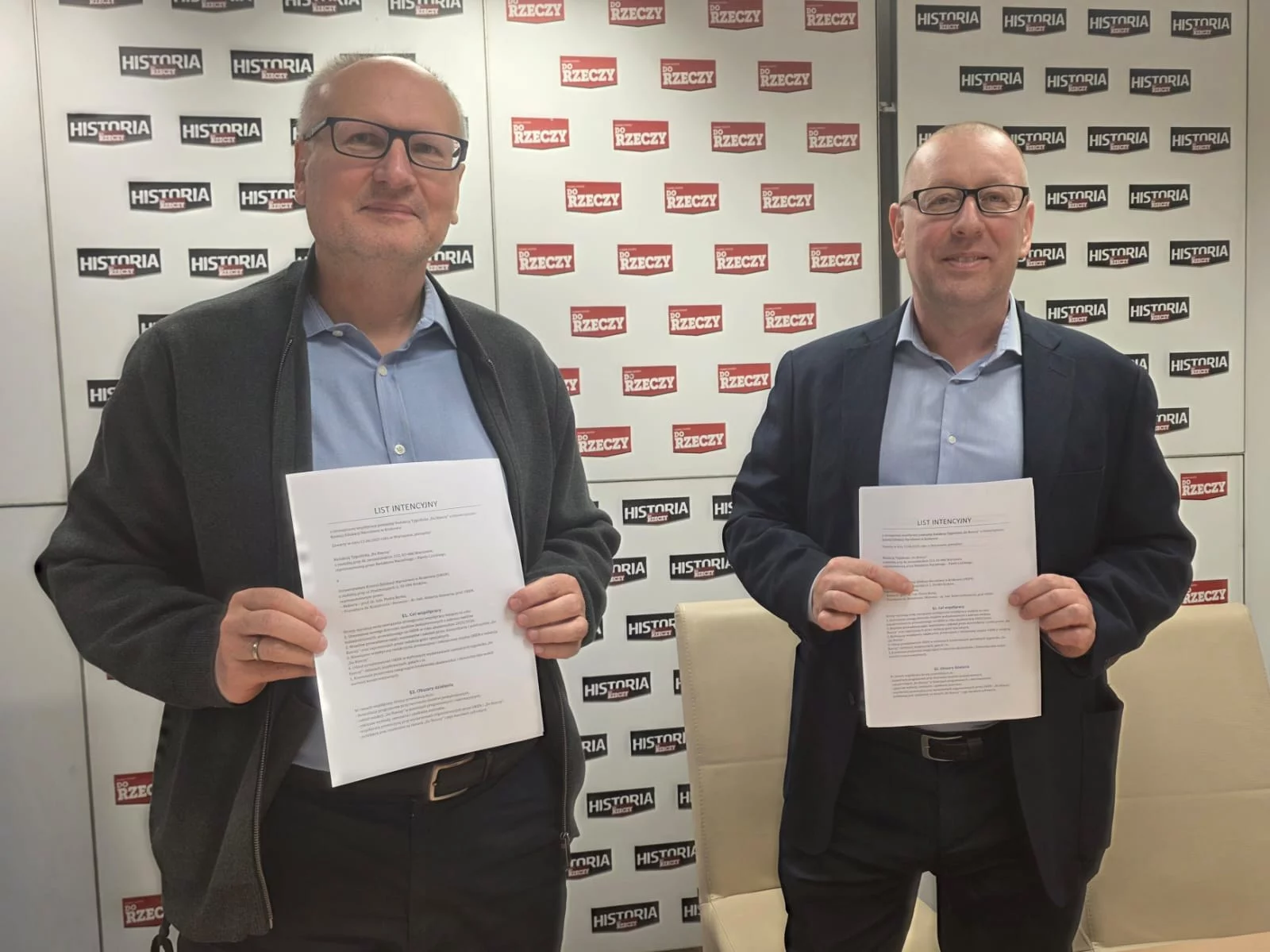 Paweł Lisicki, red. naczelny "Do Rzeczy" i prof. dr hab. Piotr Borek, rektor UKEN w Krakowie