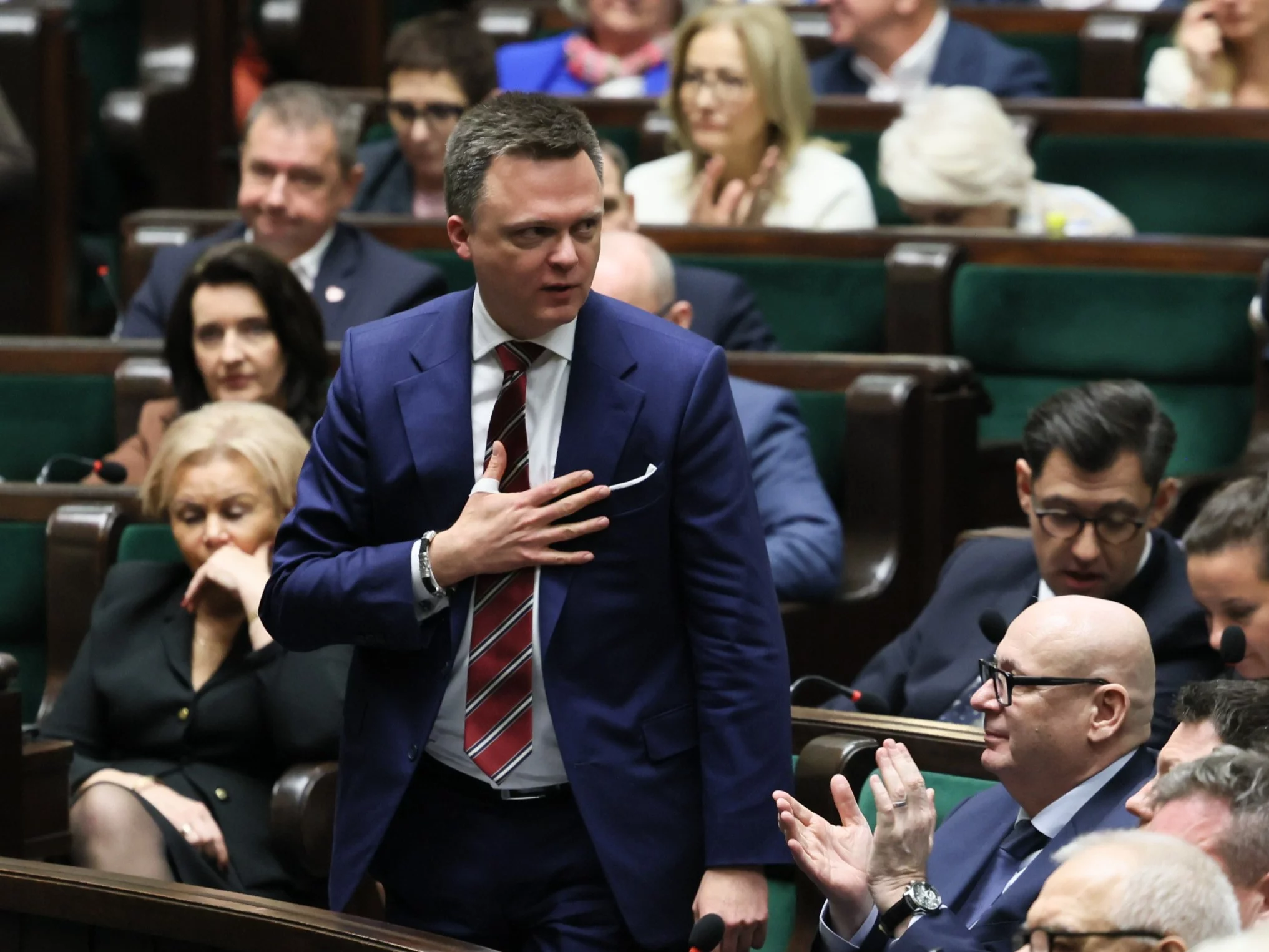 Szymon Hołownia (Polska 2050) w Sejmie