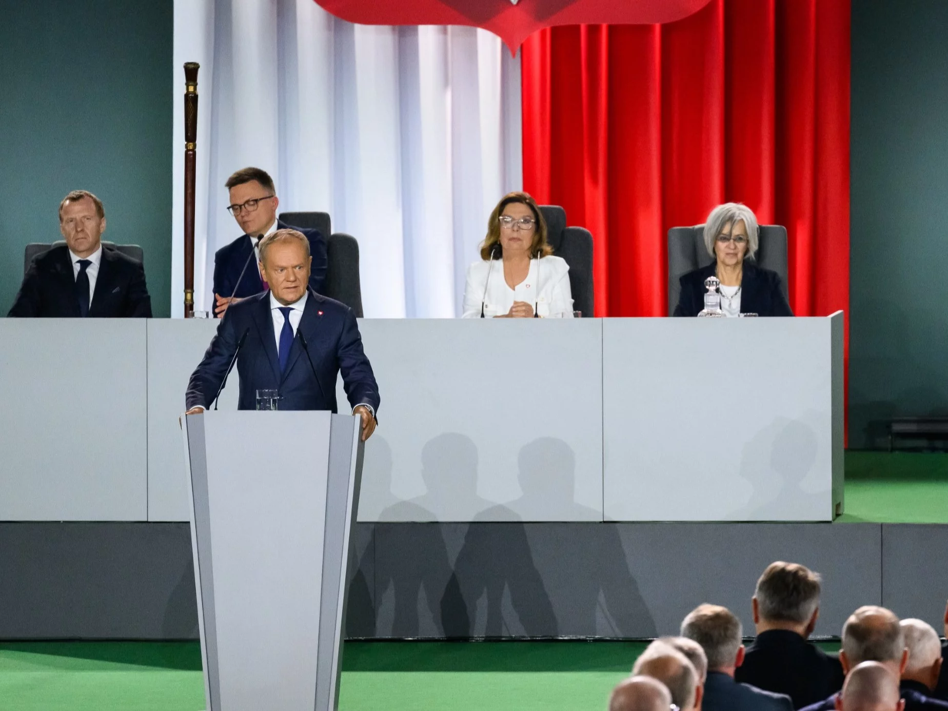 Donald Tusk podczas przemówienia w Gnieźnie