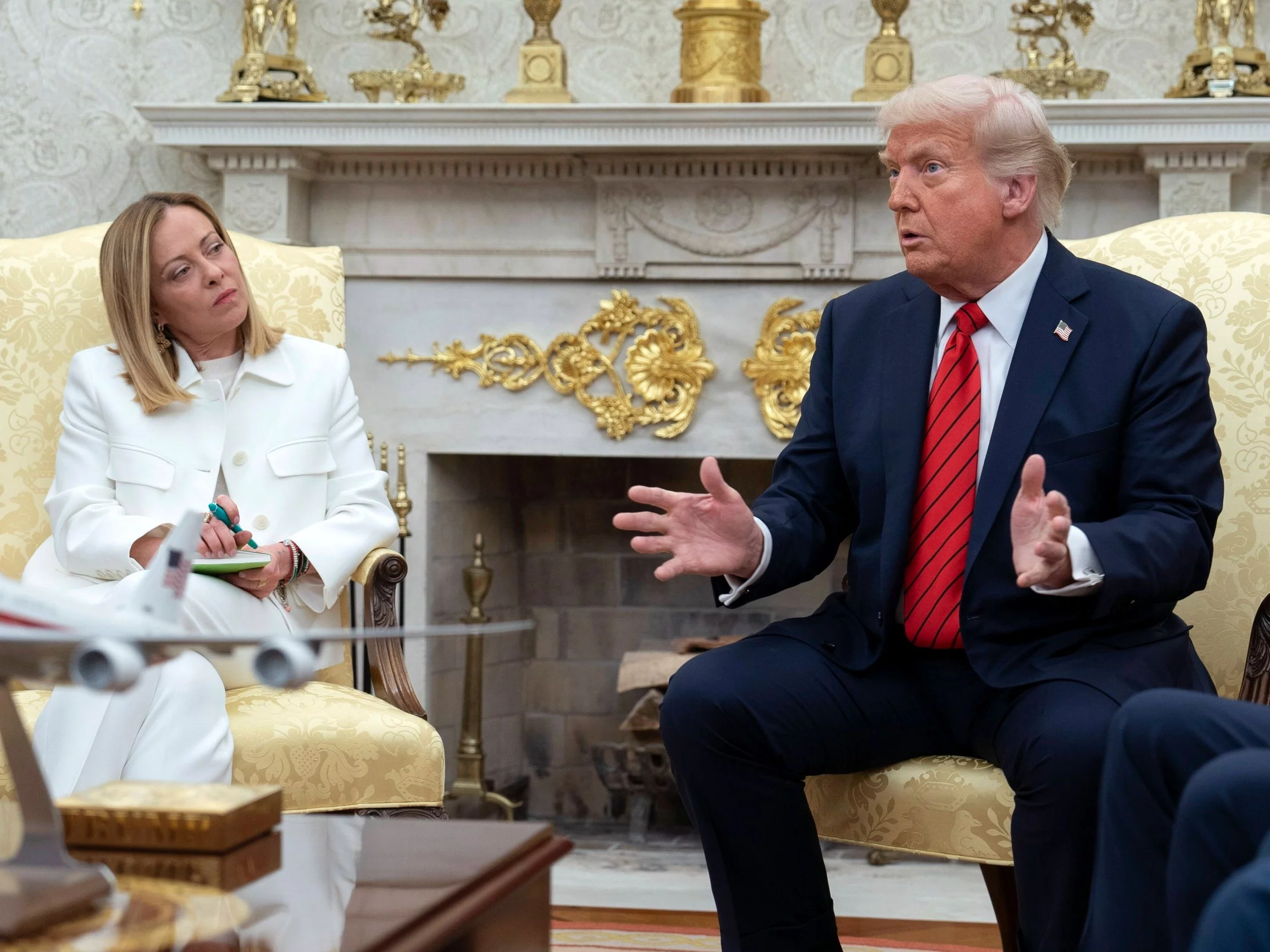 Prezydent USA Donald Trump spotkał się w Białym Domu z premier Włoch Giorgią Meloni