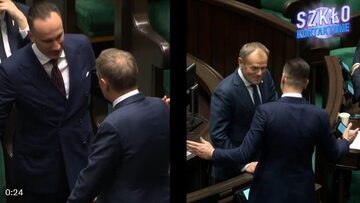 Donald Tusk i Janusz Kowalski w Sejmie